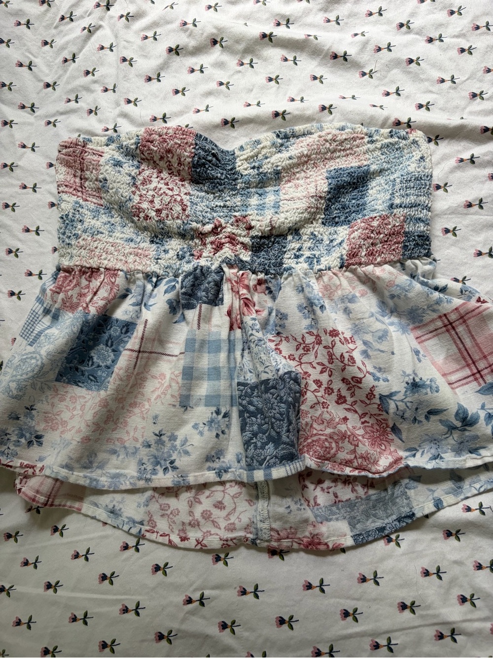 AE mixed print blouse